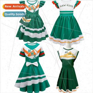 Summer Girls Cheerleader Short Sleeve Dresses Stranger Thing