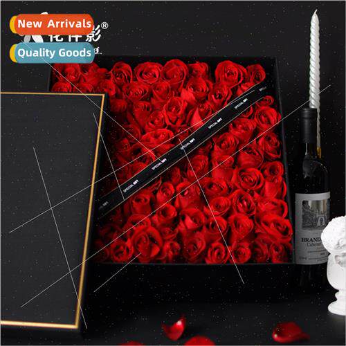 Dragon Boat Festival silk round flowers frus gift box square