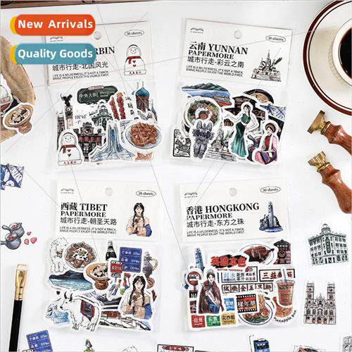 Japanese paper sticker pack City Walking Series Korean creat