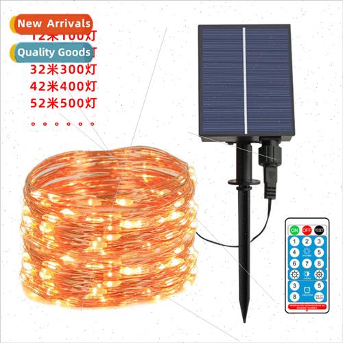 New Remote Control Solar Copper String ghts 8 Functions High