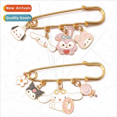 New cute brooch Kulome jade cinnamon dog waist pin rabb stud