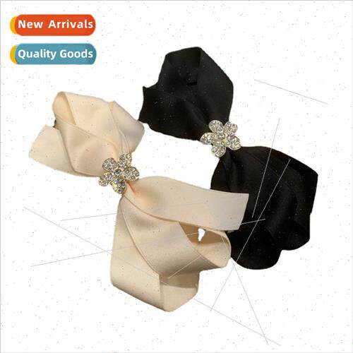Korea bow hair clips Korea new back head pearl top clip seni