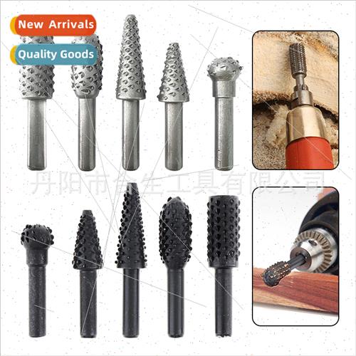 5PCS Black Woodworking Wolfsbane Rotary File DIY Grinding To