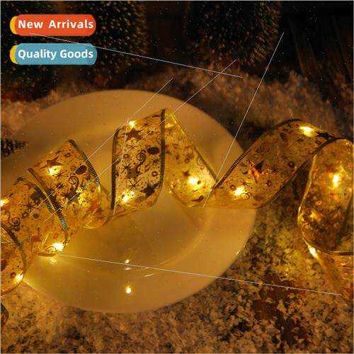 2023 Christmas Decoration ght Up Ribbon Home Christmas Tree