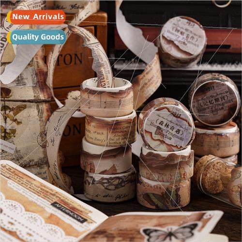 Burnt Alien Washi Tape Memory Fragments Series Retro Newspap