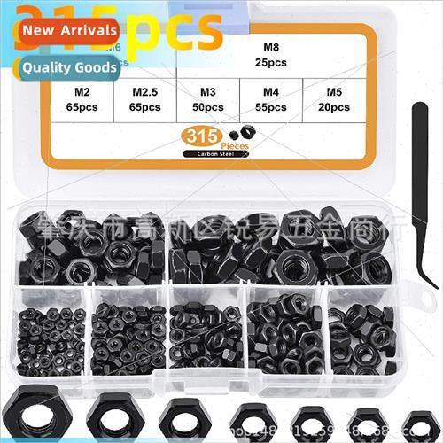315pcs Box Assembly with Tweezers Tool Metric Hex Nuts Assor