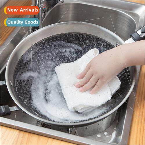 Bamboo fiber is not easy to stain oil dishcloth household cl