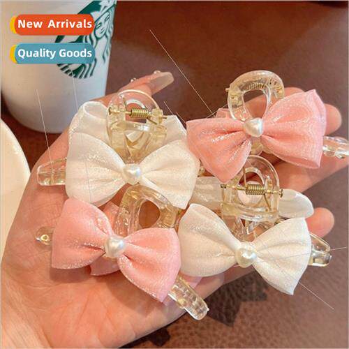 Sweet bow grab clip princess bangs hair jewelry children pea