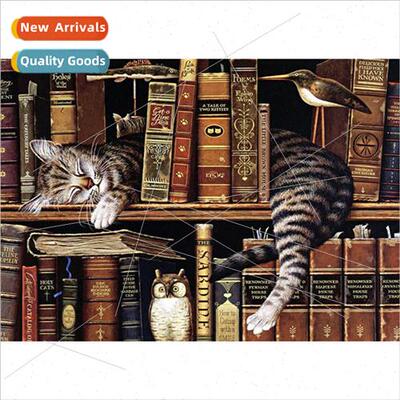 New small hand-applied diamond decorative wall art bookshelf