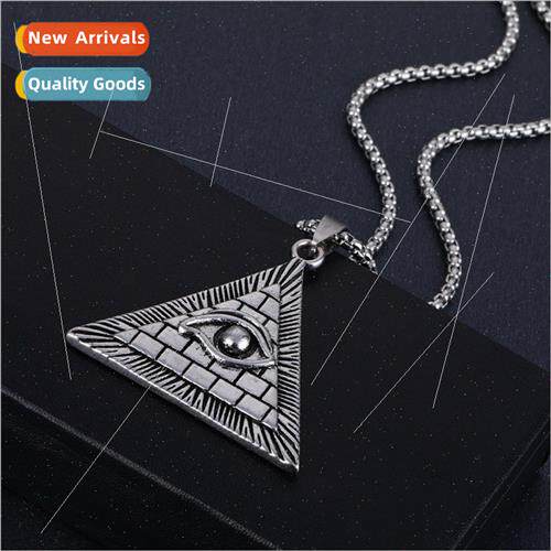 Triangle pendant ndy men vintage devil eye necklace Europe s