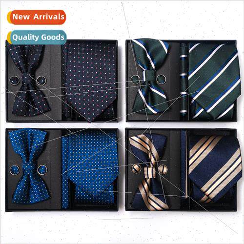 Men Business Formal Evening Party Tie  Set Fashion Tie Squar