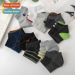 New men striped socks summer thin breathable socks men low-t
