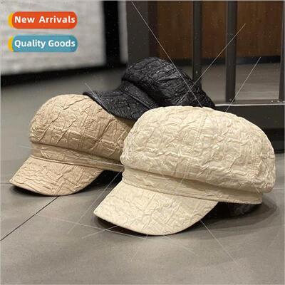 Beret pleated octagonal cap children spring and summer Korea