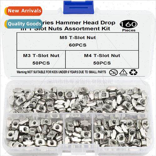 160PCS EU T-nut block适用aluminum profiles M3-M4-M5 combo se