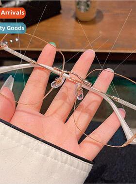 new myopia glasses rimless plain flat glasses finished degre