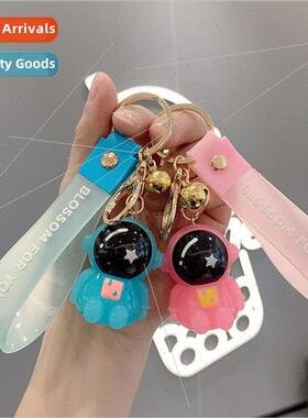 ght-up spaceman key chain creative acrylic key pendant doll