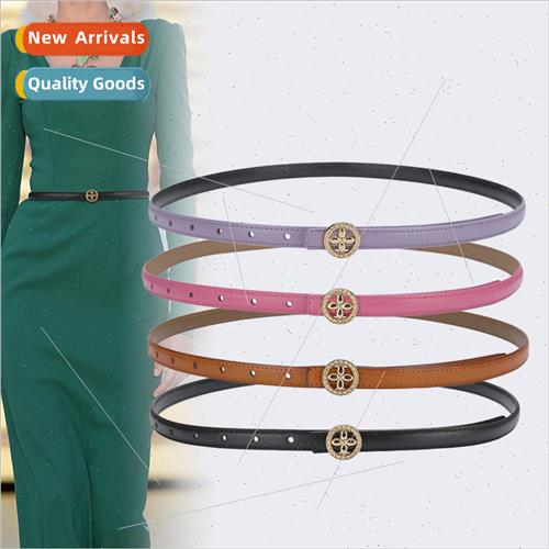 Women belt fashion thin belt sense niche jeans su black simp