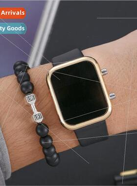 New creative led button volcanic stone bracelet matching stu