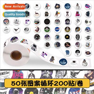200 stickers astronauts roll roll stickers cartoon space exp