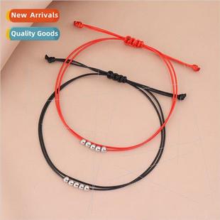 stainless steel rope new couple wax gold beads Europe round