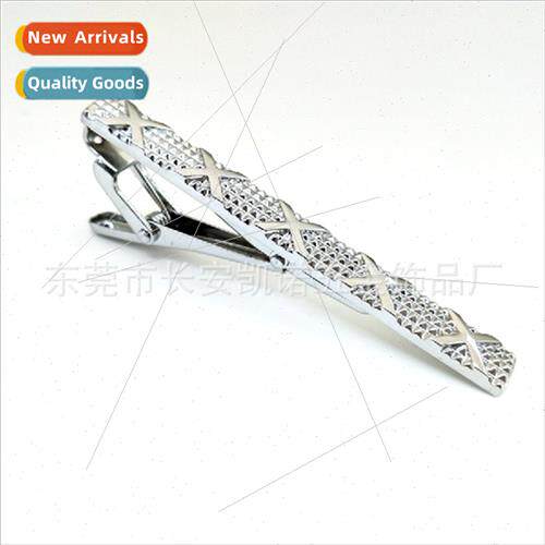 Copper Patterned Tie Clip Men Business Tie Clip Pronged Tie