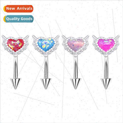 Europe niche fairy eyebrow studs heart piercing eyebrow stud