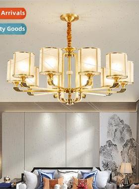 All copper chandelier living room lamp new chinese bedroom s