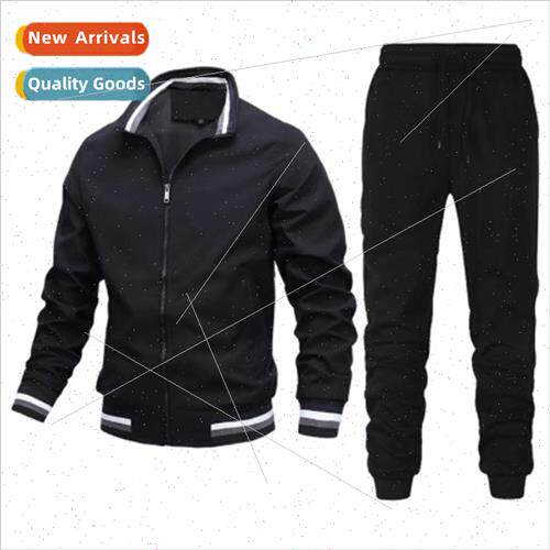 2023 new mens casual jacket fashion simple padded sweat pant