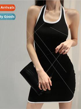 east Asian women summer sexy bottoming halter dress women in