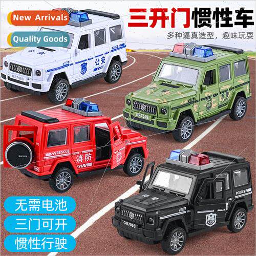 Toy car set inertia fall resistant can open door simulation