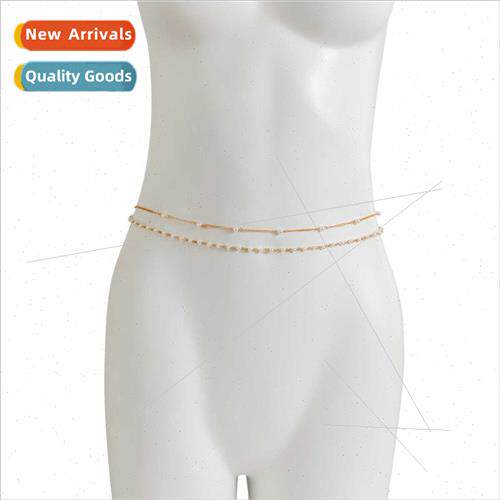 Jewellery Europe Fashion Sensual Pearl Body Chain Tassel Pea