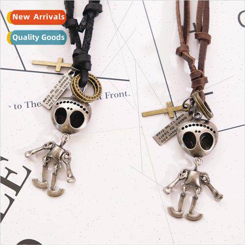 Korean jewelry creative big eyes UFO alien ghost skull cowhi