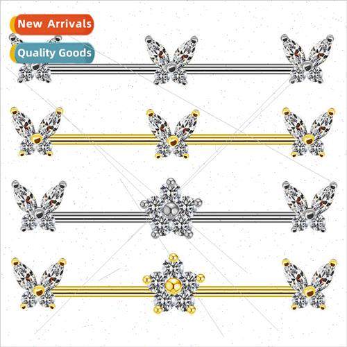 Europe butterfly flower earrings set stainless steel earring