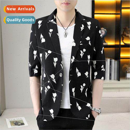 2023 summer new printing in sleeve small su men light luxury