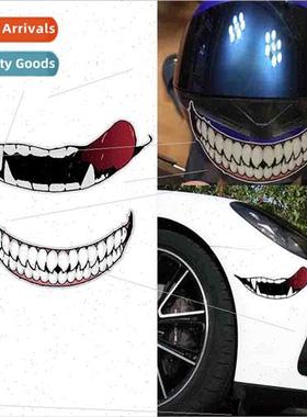 Motorcycle helmet stickers Evil teeth car stickers dark pers