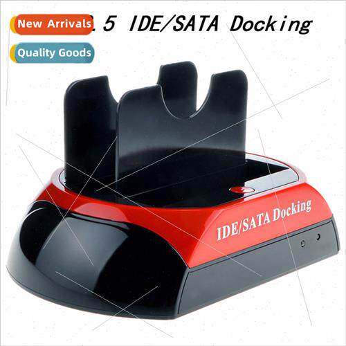 USB2.0 External Dual Disk Serial Parallel Hard Drive Dock 3.