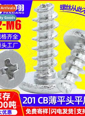 201 stainless steel cross recessed thin head flat tail tappi