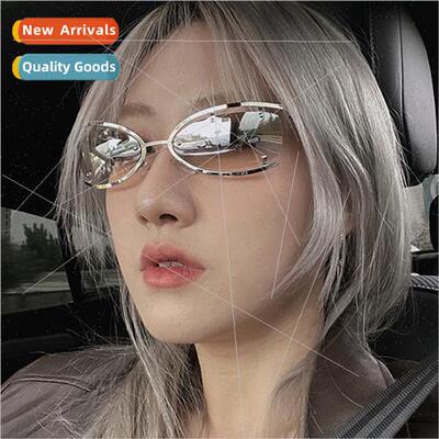 2022 personalized metal cat eye sunglasses female personaliz