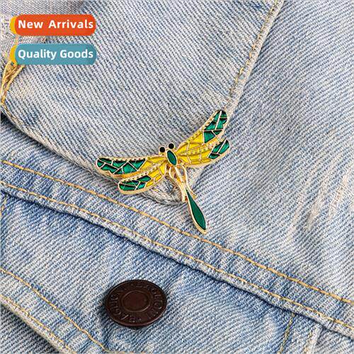 Charm Dragonfly Textured Brooch Su Jacket Collar Decoration