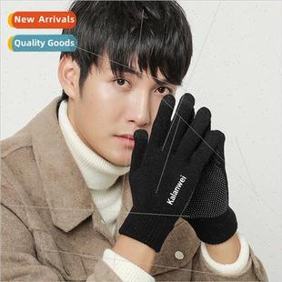 woolen gloves men Korean winter screen women driving touch