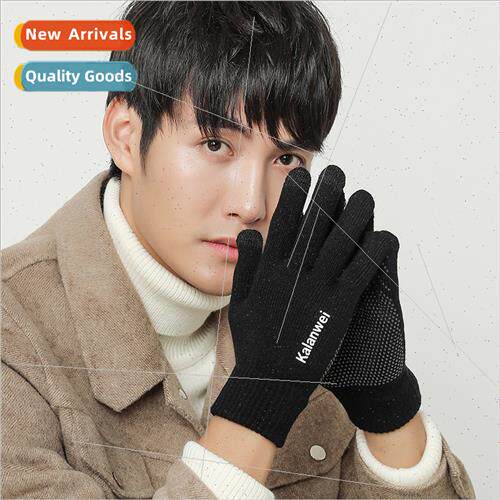 Korean  touch screen woolen gloves men women winter driving