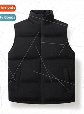Duck down vest men fall winter thickened warm jacket shoulde