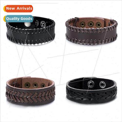 Europe punk bracelet men fashion rock show weaving hundred t