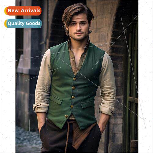 2023 Autumn winter new men casual vest striped plaid single-