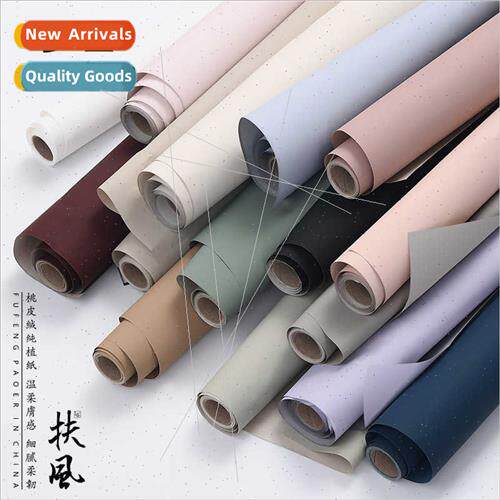 national wind peach skin velvet Fu Feng paper two-color wate