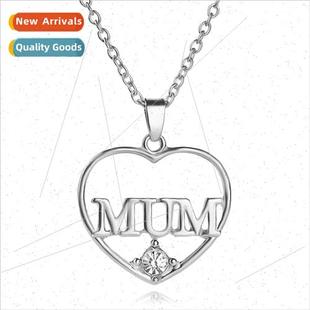 mum love diamonds Mum out Necklace hollowed Fashion heart