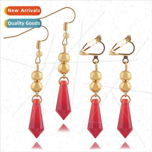Game around the original God Gongzi Dadalia cos earrings red