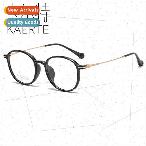 Ultra-light semi-tanium round TR90 glasses myopia degrees fe