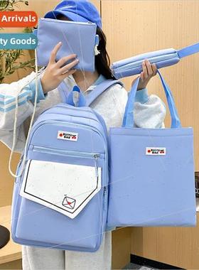 New schoolbag children schoolbag one two three to sixth grad