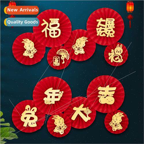 2023 Paper Fan Flower Hanging Decoration Indoor ving Room Ma